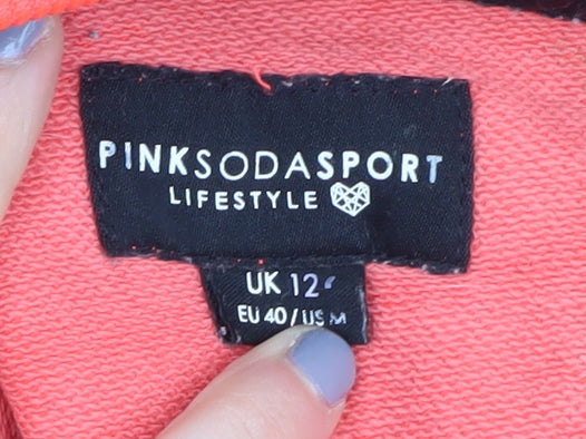 Pink Soda Sport Women's Orange Crop Sweatshirt UK 12
