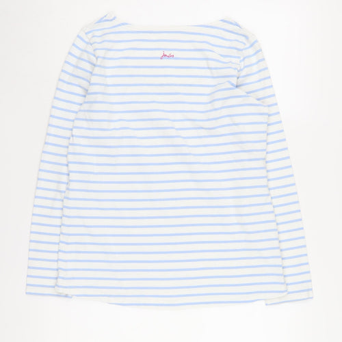 Joules Women's Blue Boat Neck Stripe Jumper Size 12