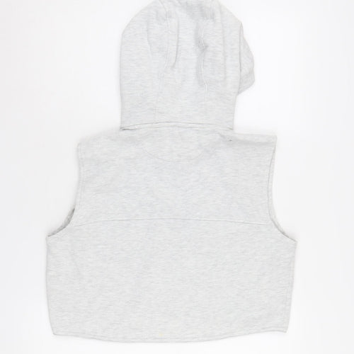 Pink Soda Sport Women's Grey Sleeveless Hoodie Vest, Size 10