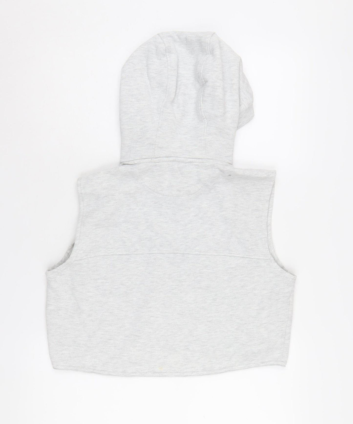Pink Soda Sport Women's Grey Sleeveless Hoodie Vest, Size 10