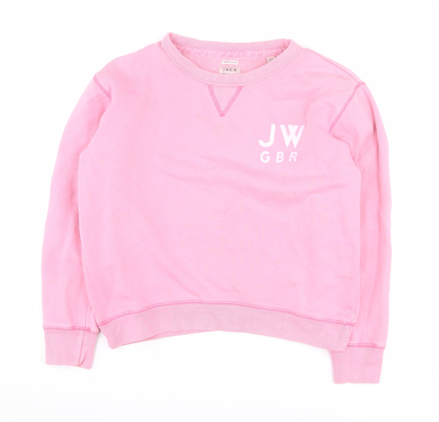 Jack Wills Women's Pink Crew Neck Sweatshirt Size 10