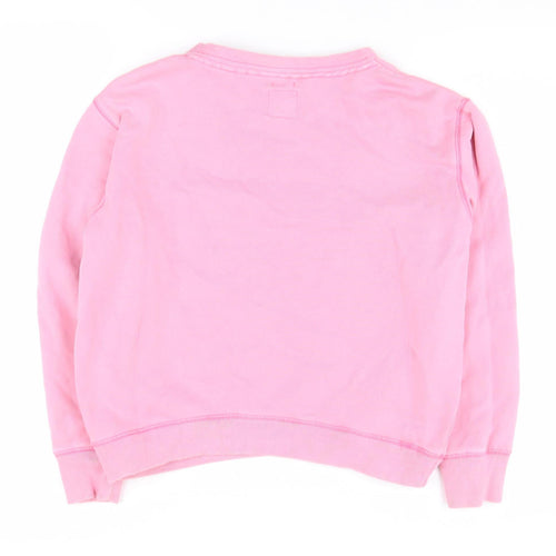 Jack Wills Women's Pink Crew Neck Sweatshirt Size 10