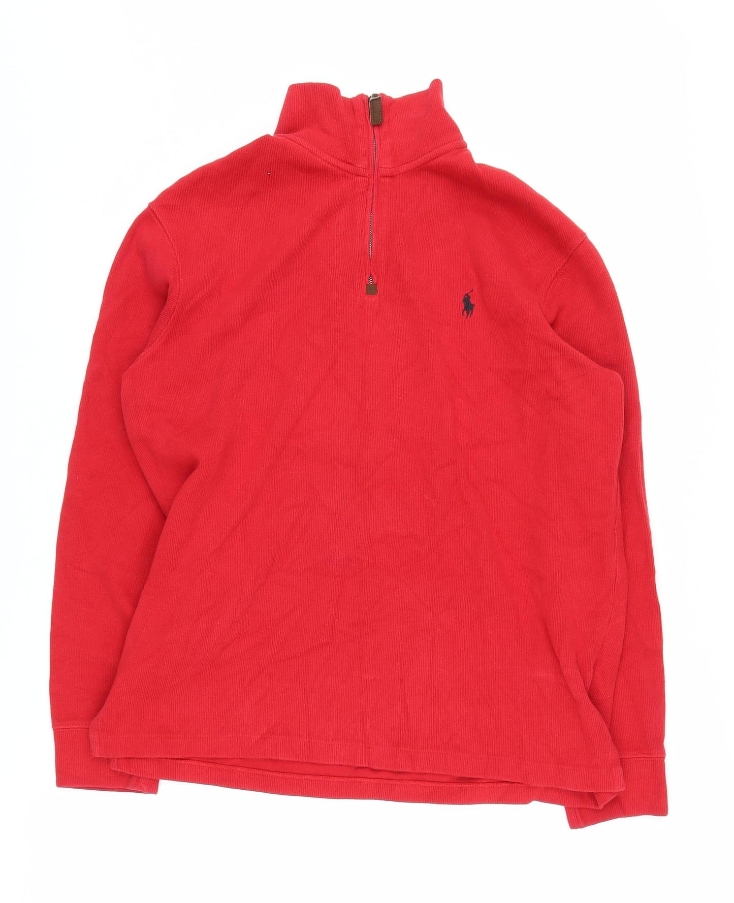 Polo Ralph Lauren Men's Red M 1/4 Zip Jumper