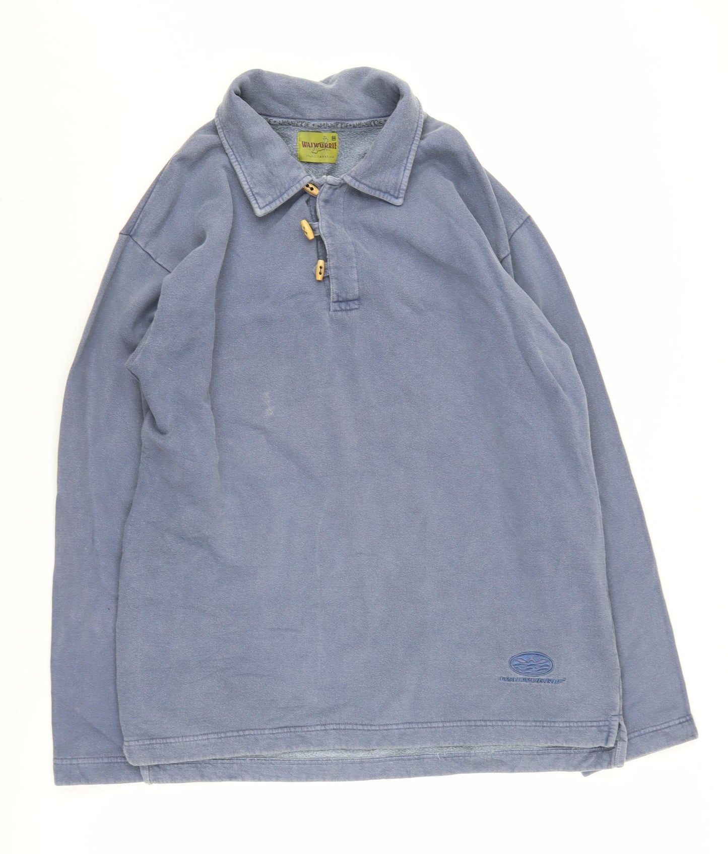 Waiwurrie Men's Blue Henley Hoodie M