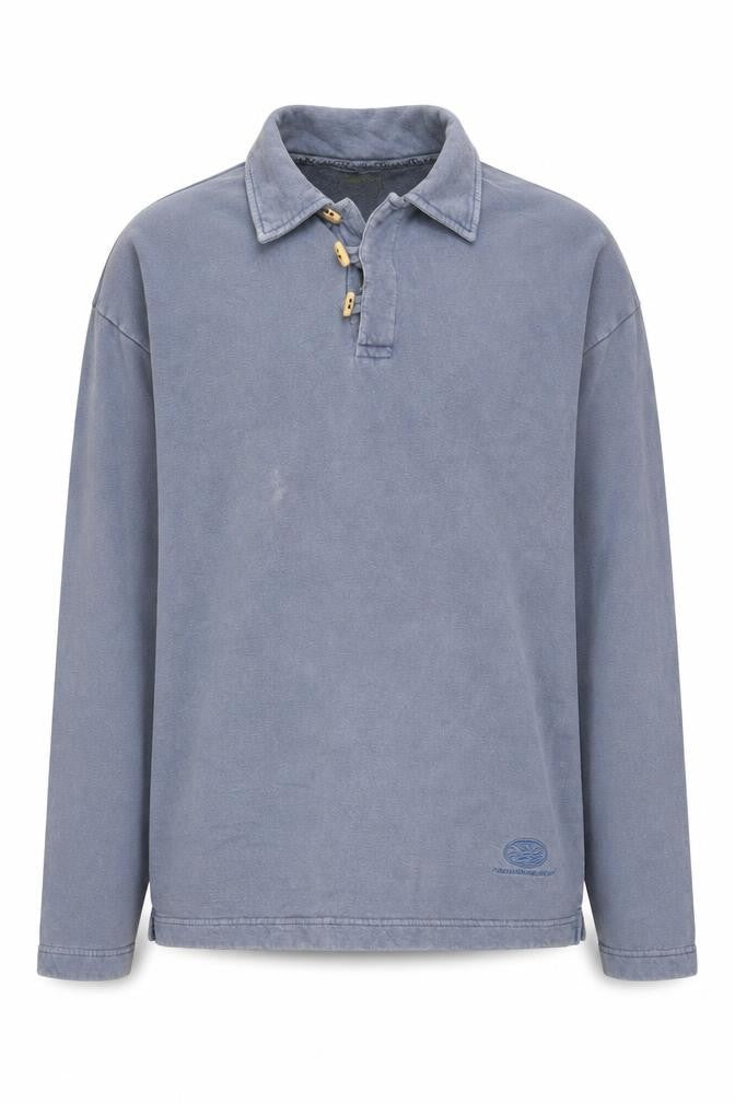 Waiwurrie Men's Blue Henley Hoodie M