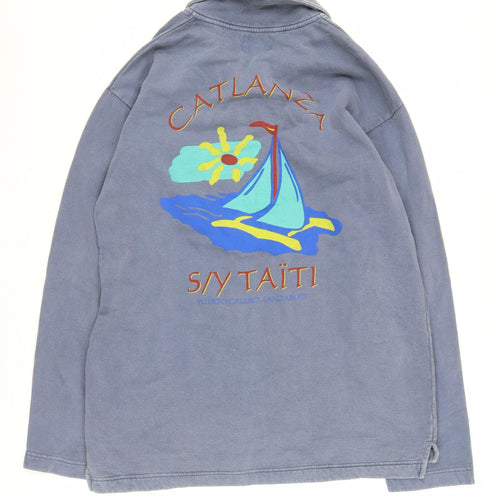 Waiwurrie Men's Blue Henley Hoodie M