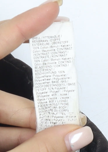 River Island Women's Black Hooded Bomber Jacket Size 10