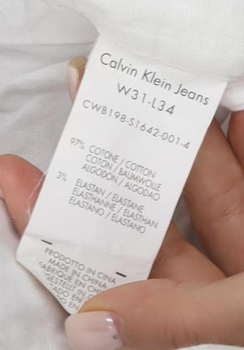 Calvin Klein Women's White Casual Trousers W31 L34