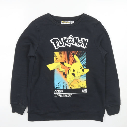Pokémon Boys Black Pikachu Sweatshirt 11-12 Years