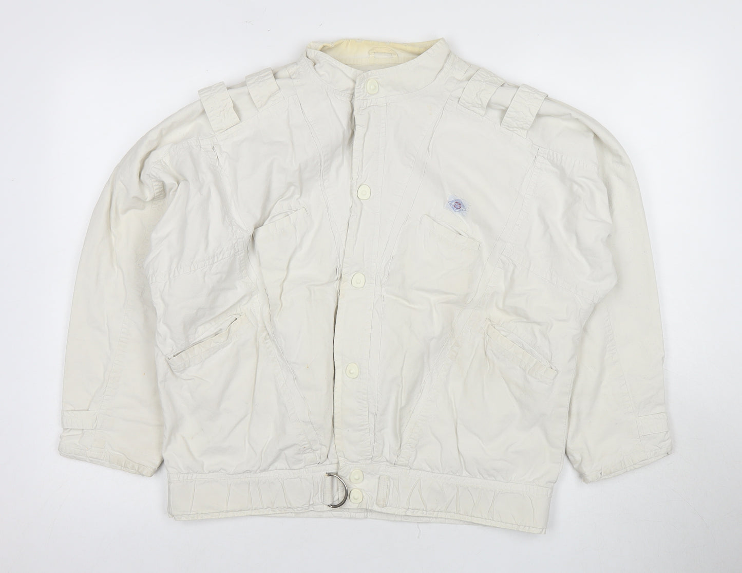 tus London Women's White Mid-Length Jacket M