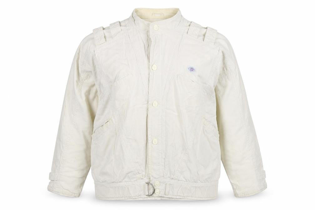 Front view of tus London Women's White Mid-Length Jacket M