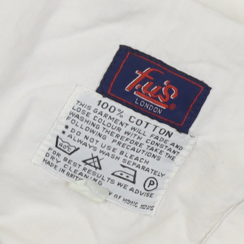 tus London Women's White Mid-Length Jacket M