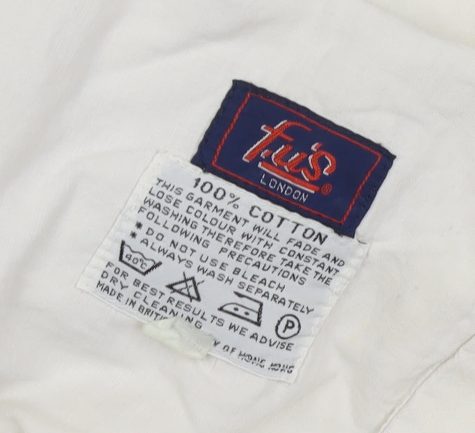 tus London Women's White Mid-Length Jacket M