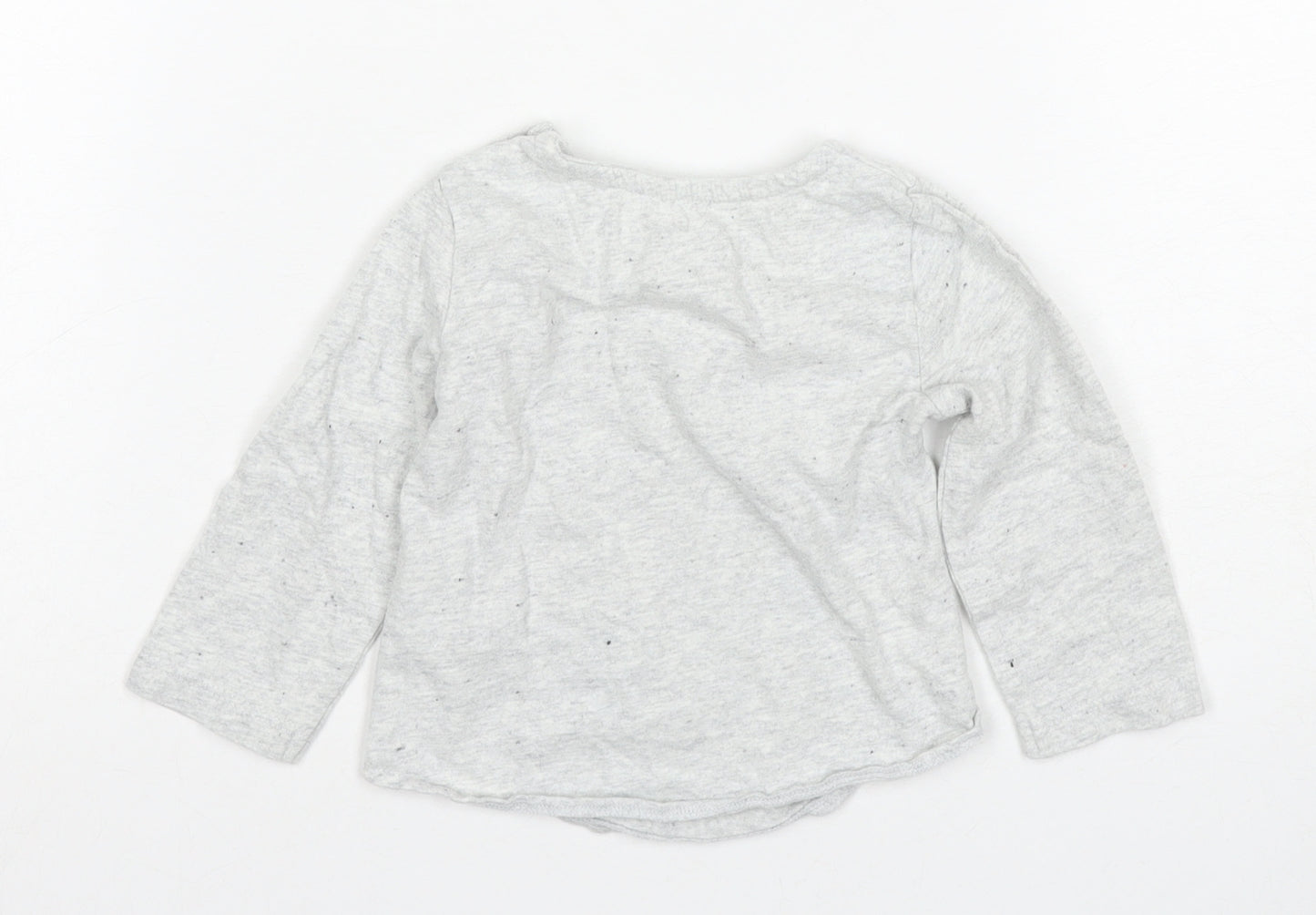 Disney Girls Grey Long Sleeve T-Shirt, 6-9 Months, Cartoon Theme