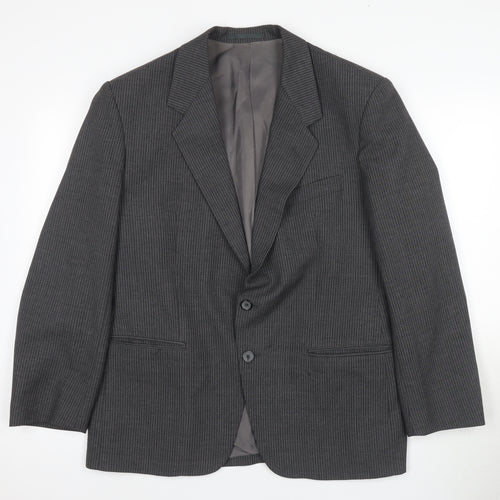 C&A Men's Grey Pinstripe Blazer 42 Regular Fit