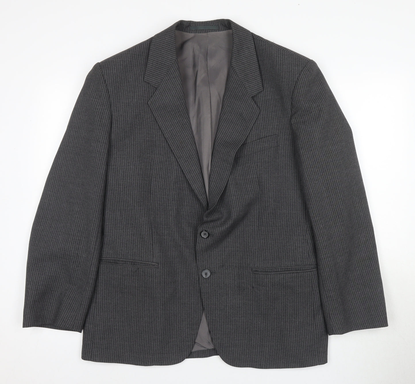 C&A Men's Grey Pinstripe Blazer 42 Regular Fit