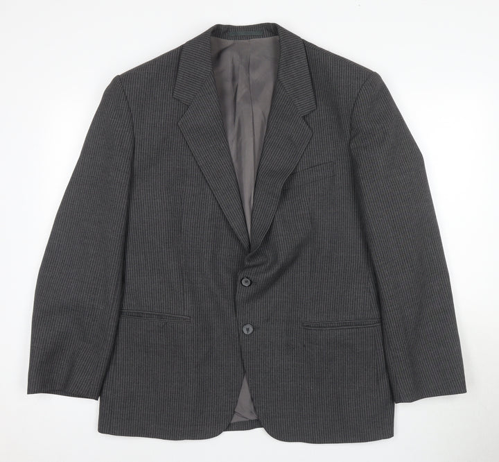 C&A Men's Grey Pinstripe Blazer 42 Regular Fit