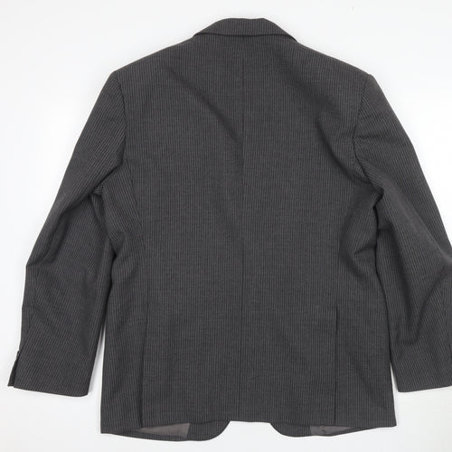C&A Men's Grey Pinstripe Blazer 42 Regular Fit