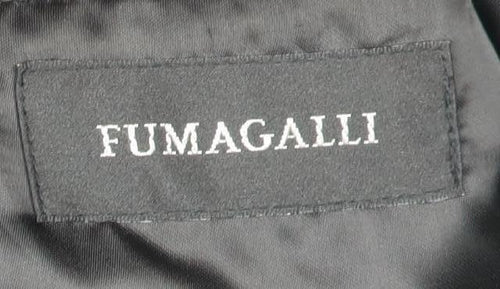 Fumagalli Women's Black Wool Overcoat Size 18