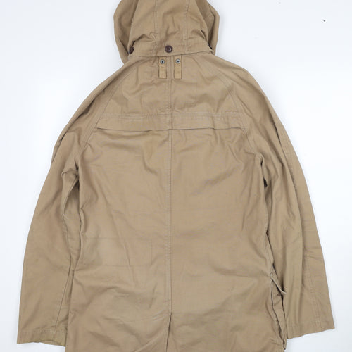 Next Women Beige Parka Jacket Size S Hooded