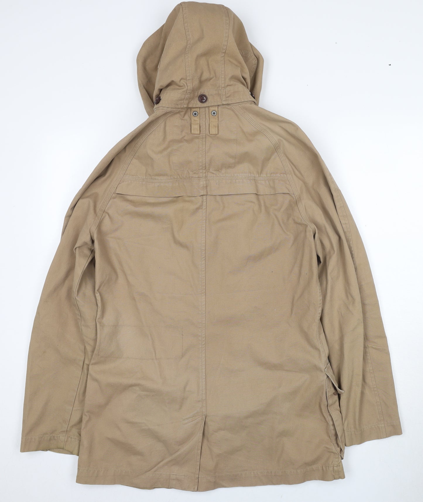 Next Women Beige Parka Jacket Size S Hooded