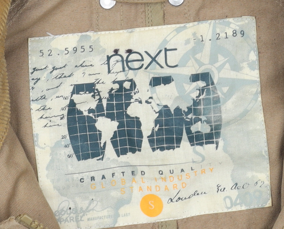 Next Women Beige Parka Jacket Size S Hooded