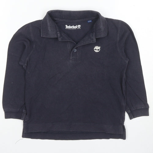 Timberland Boys Black Polo 6 Years Long Sleeve Top