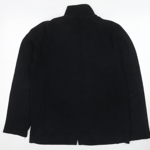 Next Men's Black Varsity Jacket Size M Cotton Full Zip