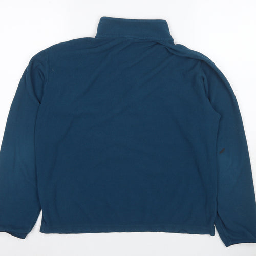 Uniqlo Men's Blue Fleece Pullover Sweatshirt S