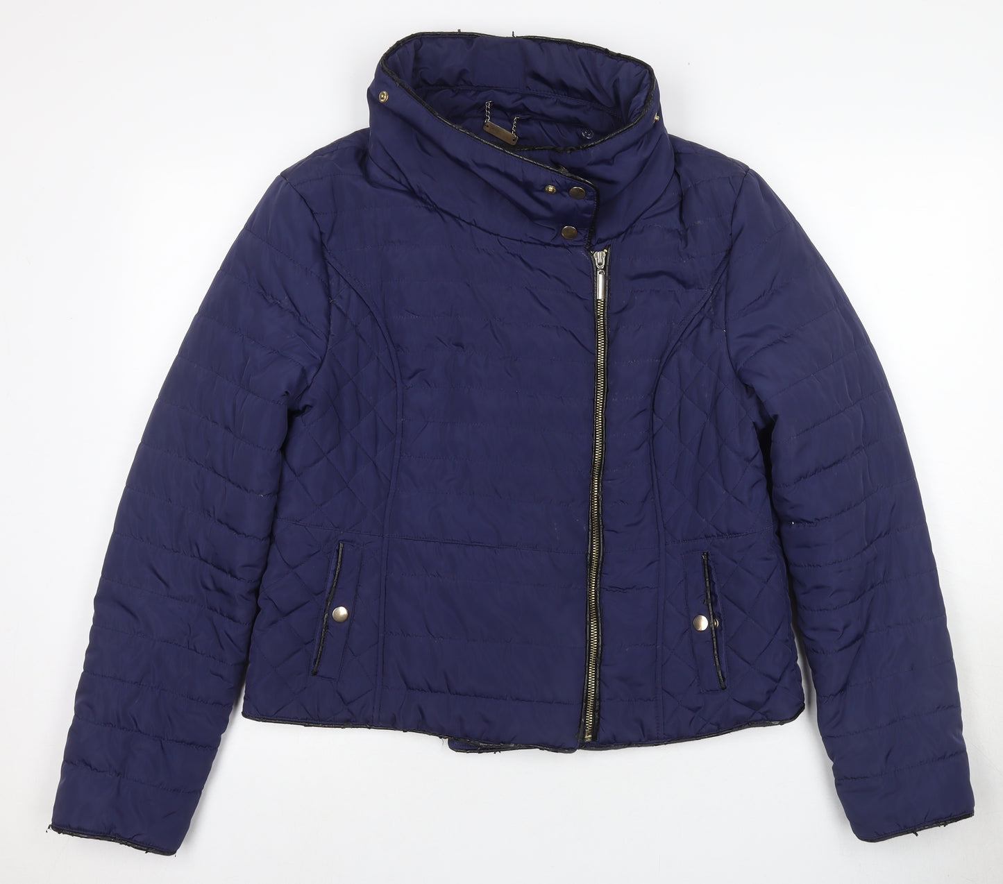 Jane Norman Women's Blue Puffer Jacket Size 16