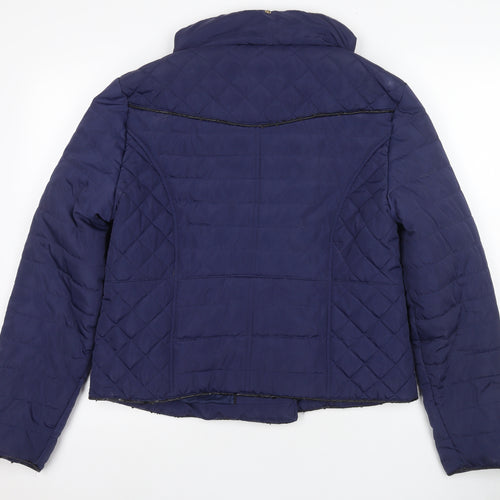 Jane Norman Women's Blue Puffer Jacket Size 16