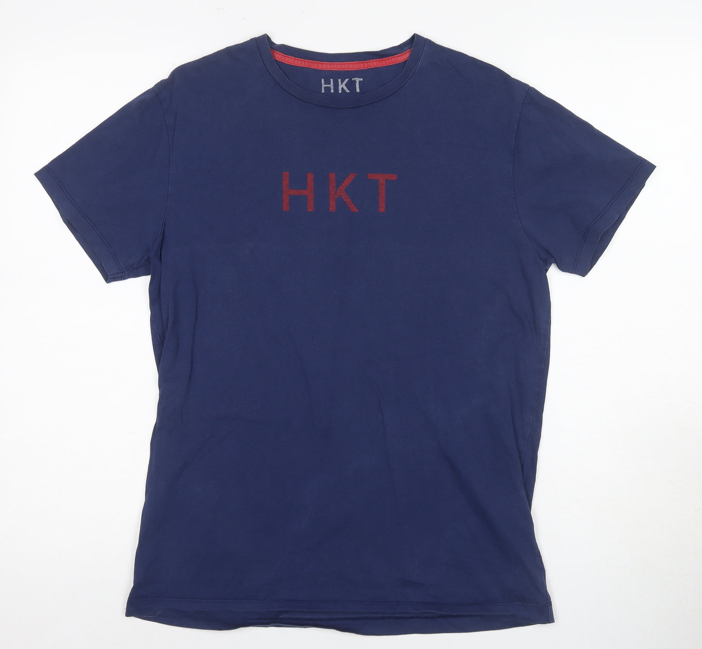 Hackett Men's Blue Logo T-Shirt, Size S, Crew Neck