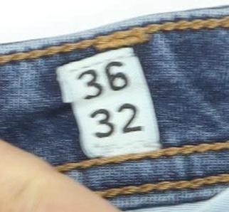 Jack & Jones Men's Blue Straight Jeans, Size 36, Distressed