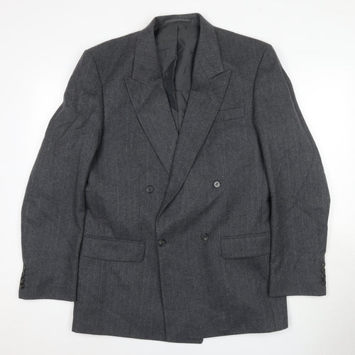 Centaur Men's Grey Size 40L Double-Breasted Blazer