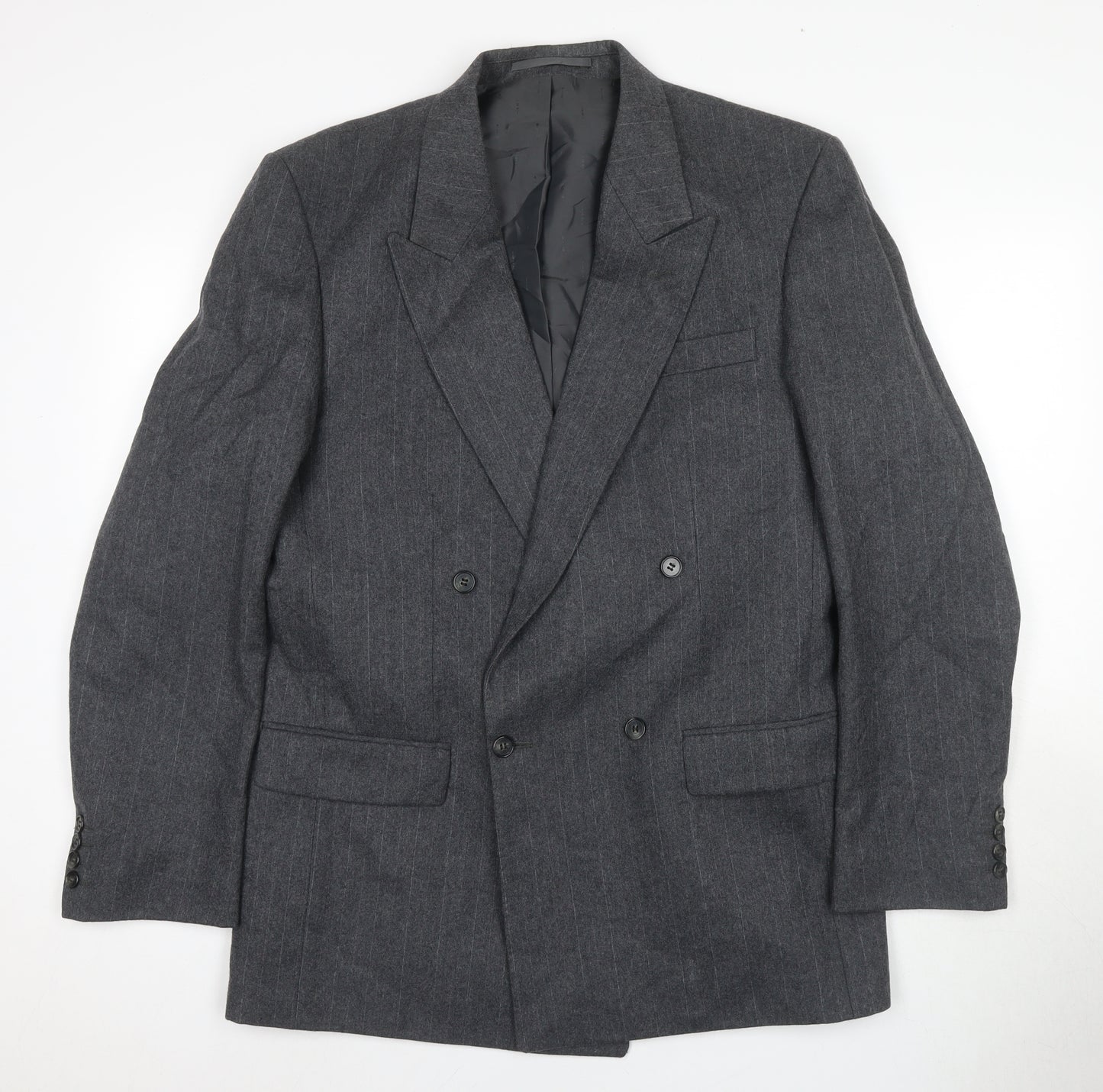 Centaur Men's Grey Size 40L Double-Breasted Blazer