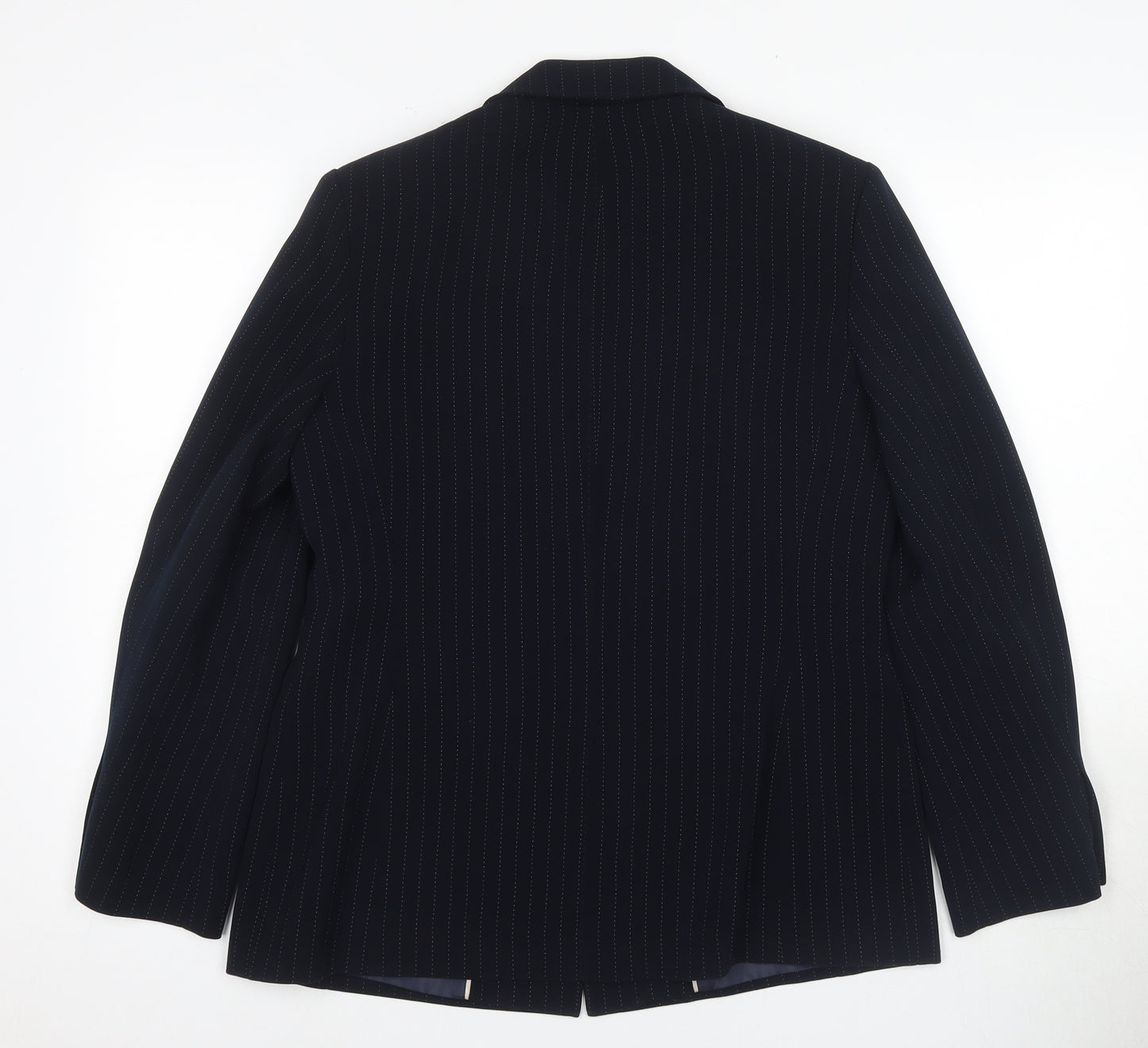 Viyella Women's Black Pinstripe Suit Jacket Size 12