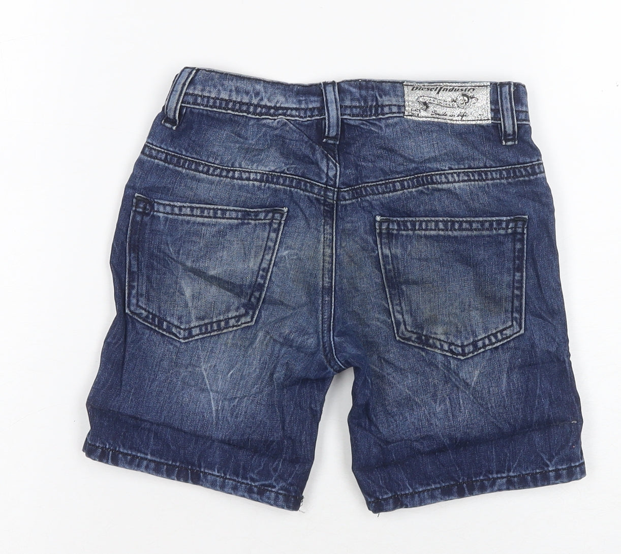 Diesel Boys Blue Denim Chino Shorts - Size 6-7 Years