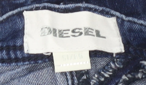 Diesel Boys Blue Denim Chino Shorts - Size 6-7 Years