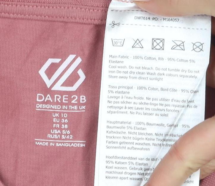 Dare2b Women's Pink Graphic T-Shirt Size 10 Jersey
