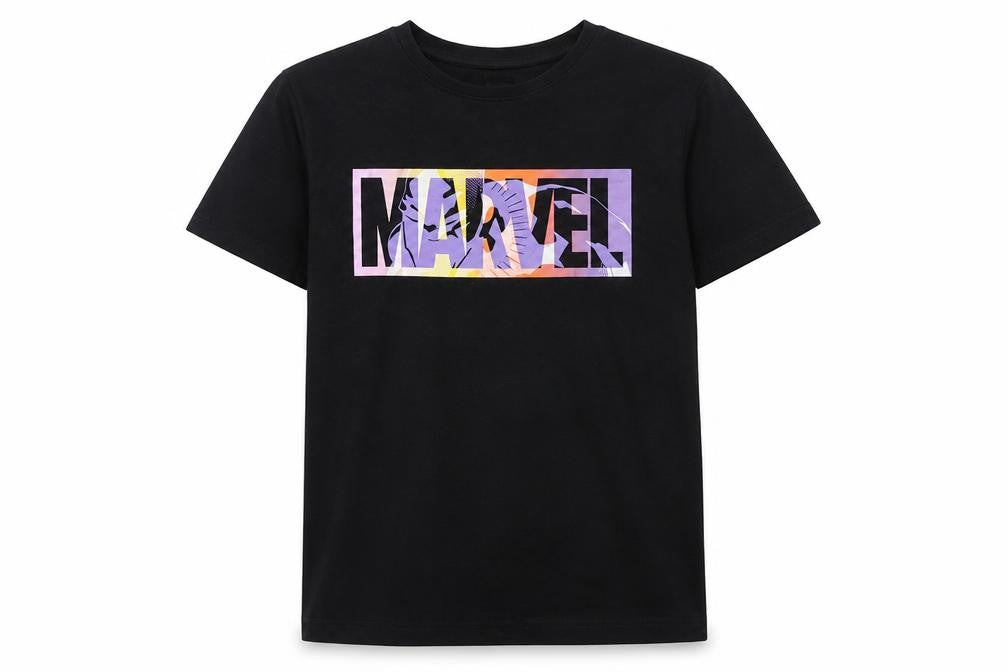 Front view of Marvel boys’ black graphic t-shirt 11-12 years