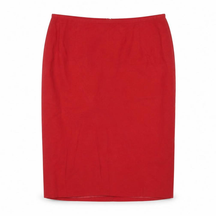 Calvin Klein Women's Red Pencil Skirt, Size 10, Knee Length