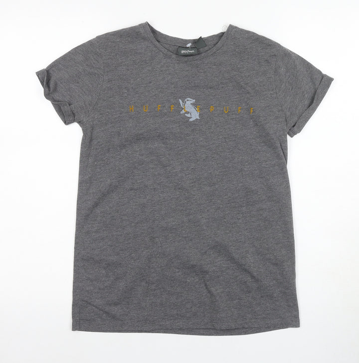 Harry Potter Grey Crew Neck T-Shirt Size 8