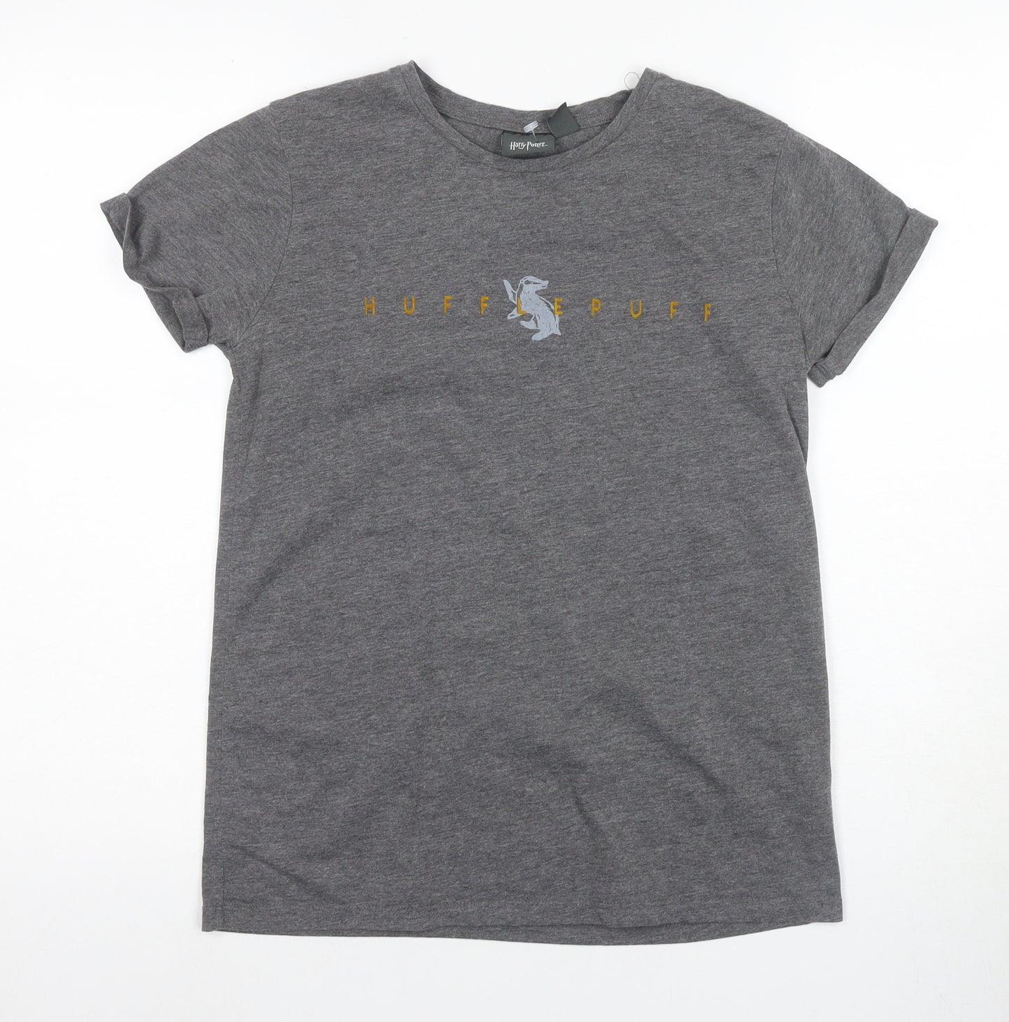 Harry Potter Grey Crew Neck T-Shirt Size 8