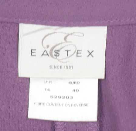 Eastex Women's Purple Trousers, Size 14, Regular Fit