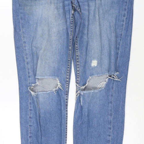 Superdry Women's Blue Skinny Jeans, L, Distressed, Comfortable