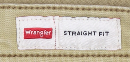 Wrangler Men's Beige Straight Fit Denim Jeans Size 32