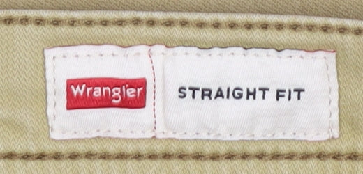 Wrangler Men's Beige Straight Fit Denim Jeans Size 32