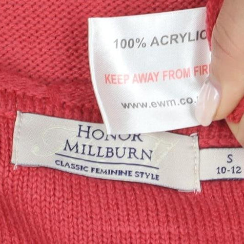 Honor Millburn Women's Red Pullover Jumper Size 10-12