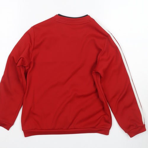 Adidas Boys Red Pullover Sweatshirt, Size 8, Football Graphic