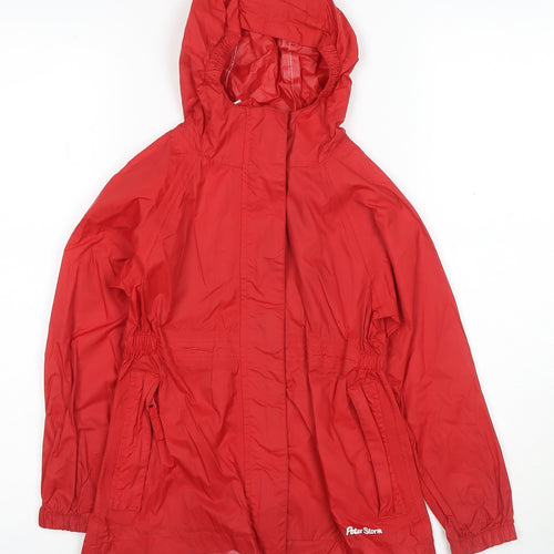 Peter Storm Girls Red Waterproof Rain Coat 5 Years
